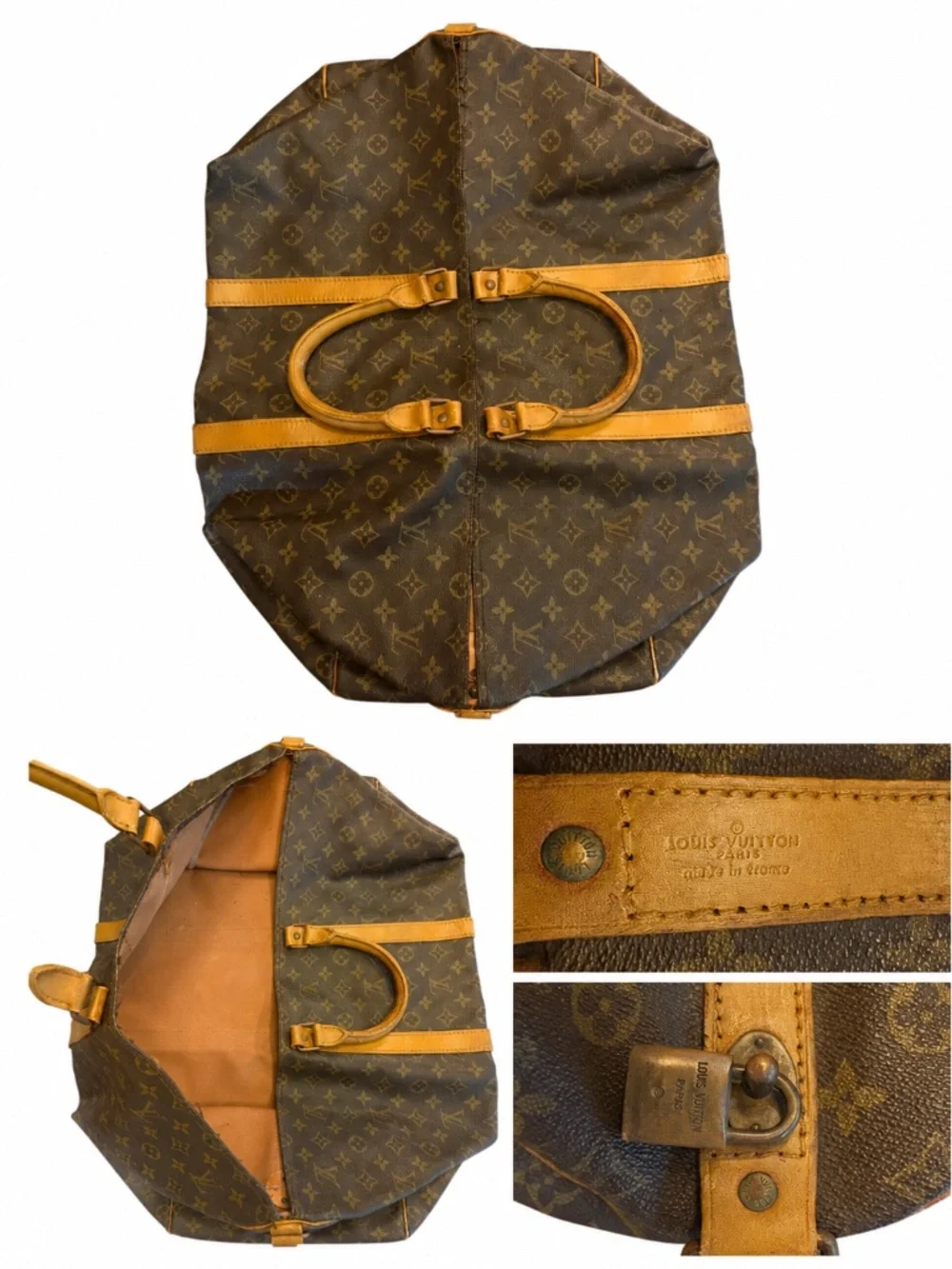 Authentic Vintage Louis Vuitton Keepall 55 Monogram Duffel Repair Project